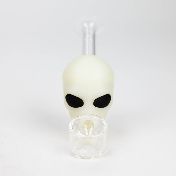 4" Alien hand pipe glow in the dark [YS-096] | Jupiter Grass
