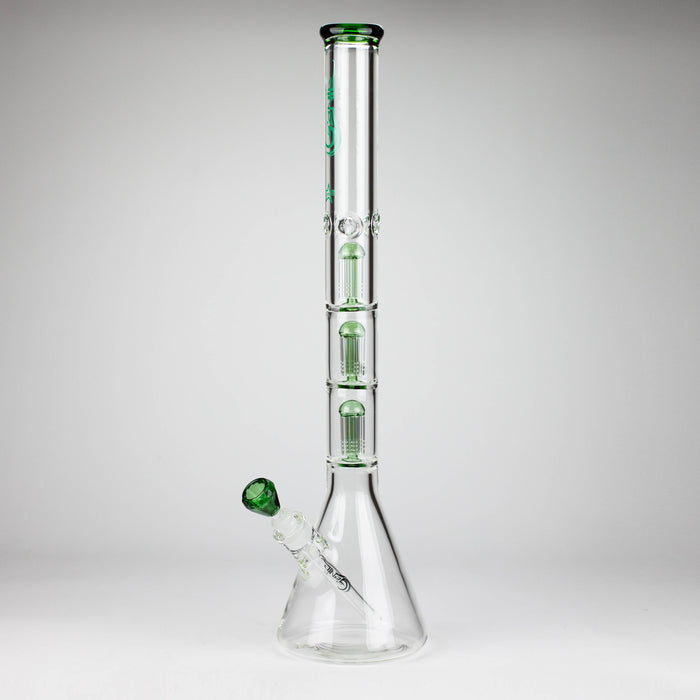 GENIE | 24" 9mm Triple Percolator Beaker Glass Bong [GB1907] | Jupiter Grass