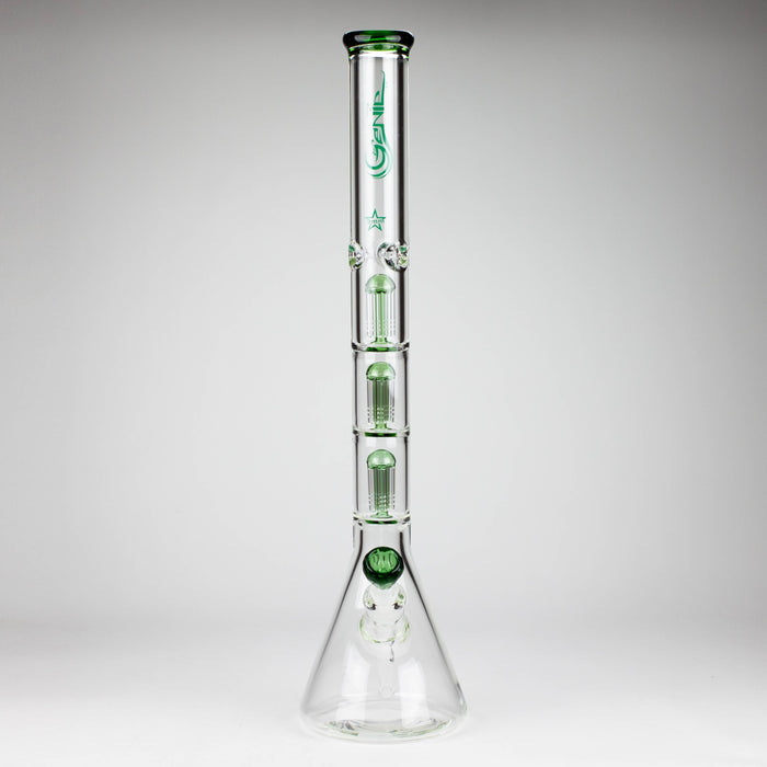 GENIE | 24" 9mm Triple Percolator Beaker Glass Bong [GB1907] | Jupiter Grass