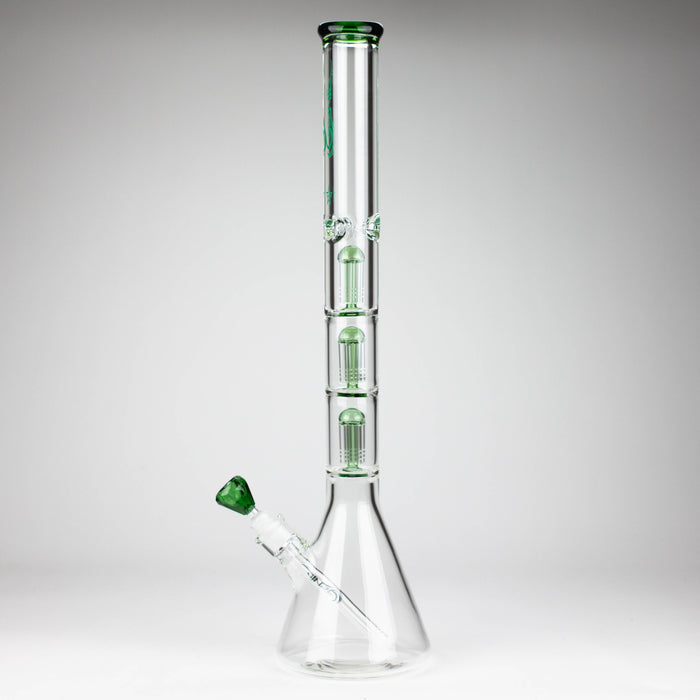 GENIE | 24" 9mm Triple Percolator Beaker Glass Bong [GB1907] | Jupiter Grass
