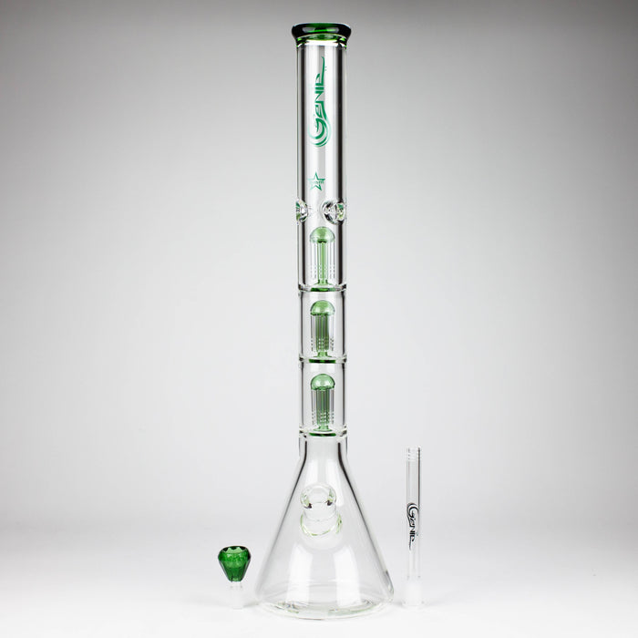 GENIE | 24" 9mm Triple Percolator Beaker Glass Bong [GB1907] | Jupiter Grass