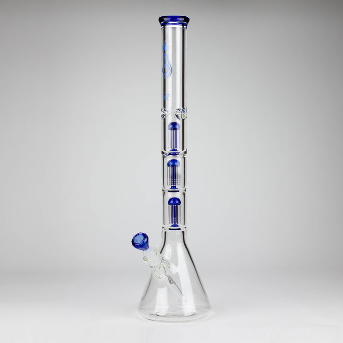GENIE | 24" 9mm Triple Percolator Beaker Glass Bong [GB1907] | Jupiter Grass