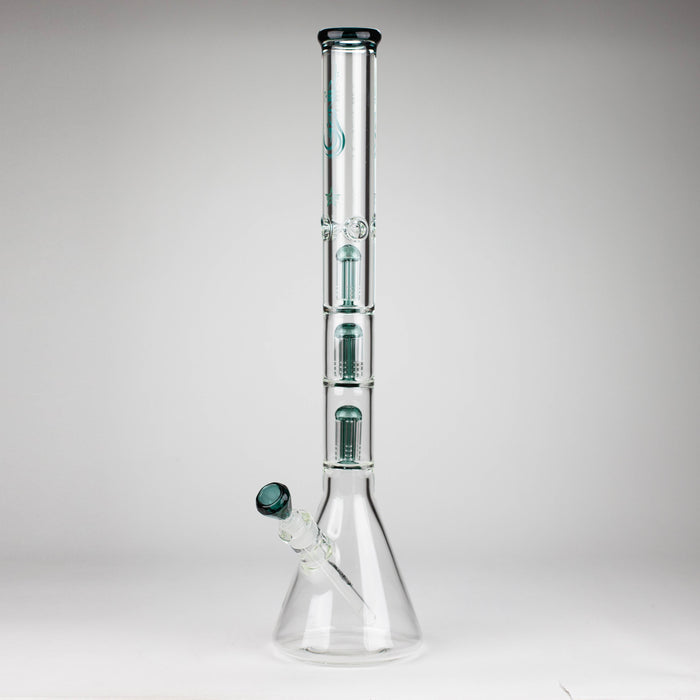 GENIE | 24" 9mm Triple Percolator Beaker Glass Bong [GB1907] | Jupiter Grass