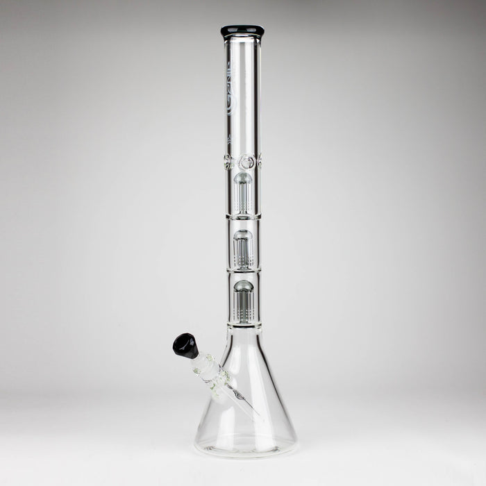 GENIE | 24" 9mm Triple Percolator Beaker Glass Bong [GB1907] | Jupiter Grass