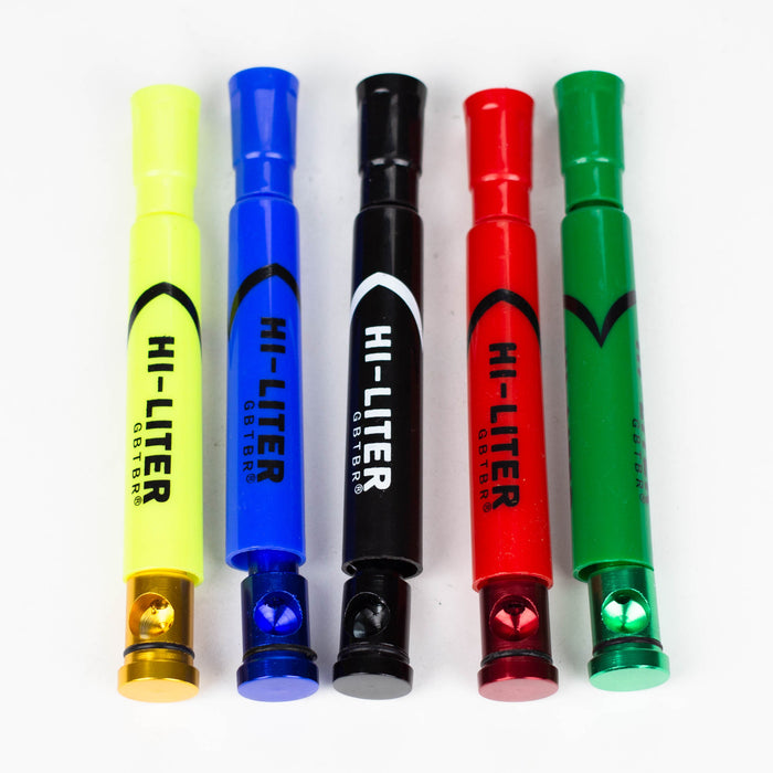 5.2" Discreet Hi Liter Marker Shape Aluminum Smoking Pipe [RT-16] | Jupiter Grass