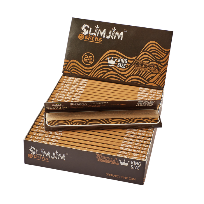 Slimjim - Natural King Size Skins Box of 25 | Jupiter Grass
