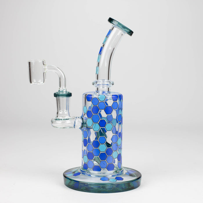 Z8" Color accented Rig With Banger and Bowl | Jupiter Grass