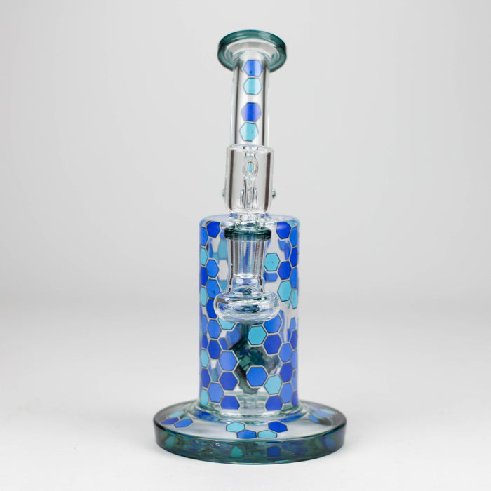 Z8" Color accented Rig With Banger and Bowl | Jupiter Grass