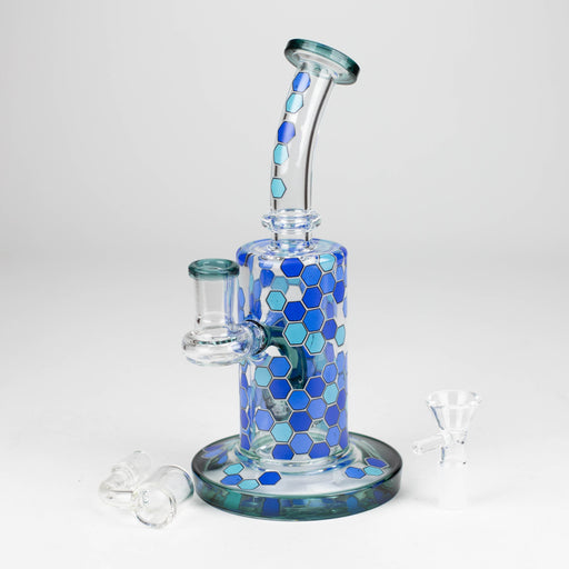 Z8" Color accented Rig With Banger and Bowl | Jupiter Grass
