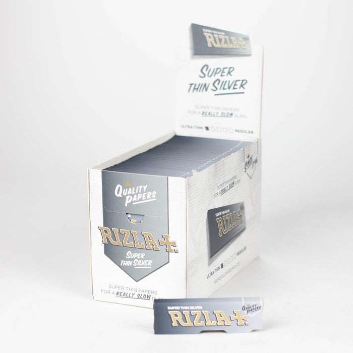 Rizla | Super Thin Silver single wide Box of 100 | Jupiter Grass