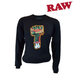Raw | Men's Zombe Long Sleeve T-shirt Black 2XL | Jupiter Grass