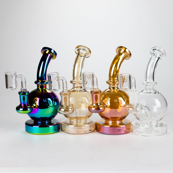 Z7" Solid Color Electroplate Rig with Banger and Bowl | Jupiter Grass
