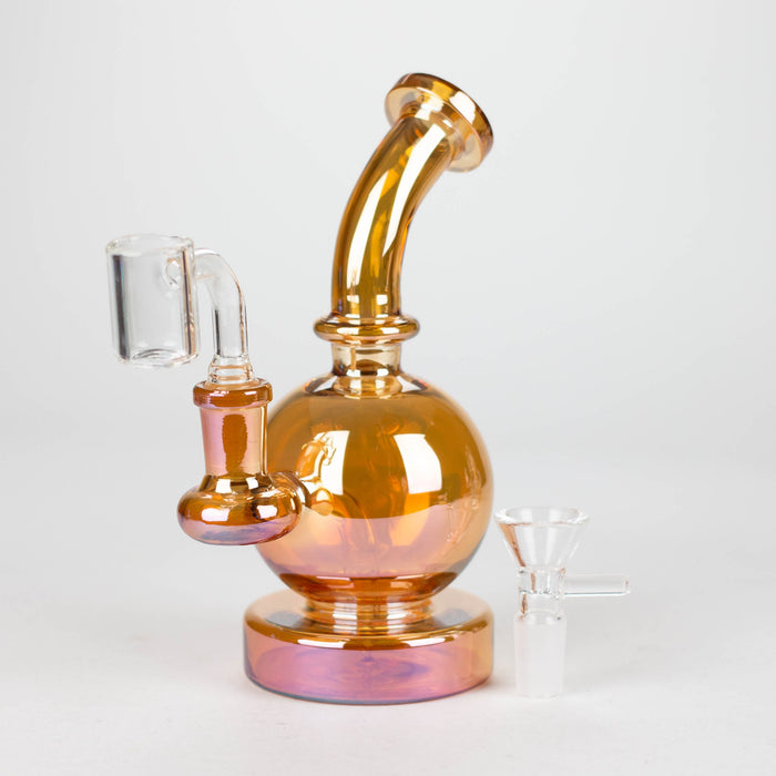 Z7" Solid Color Electroplate Rig with Banger and Bowl | Jupiter Grass