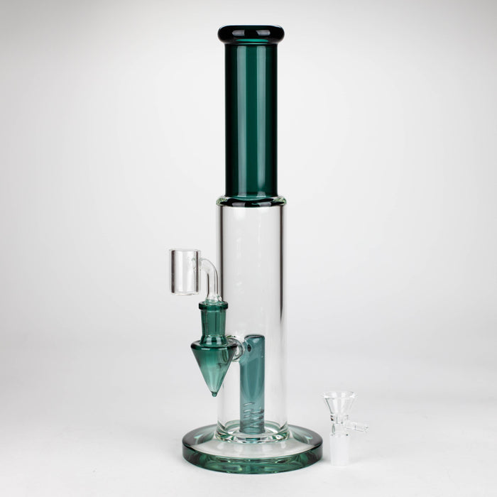 Z12" Color Accented Glass Rig With Banger and Bowl | Jupiter Grass