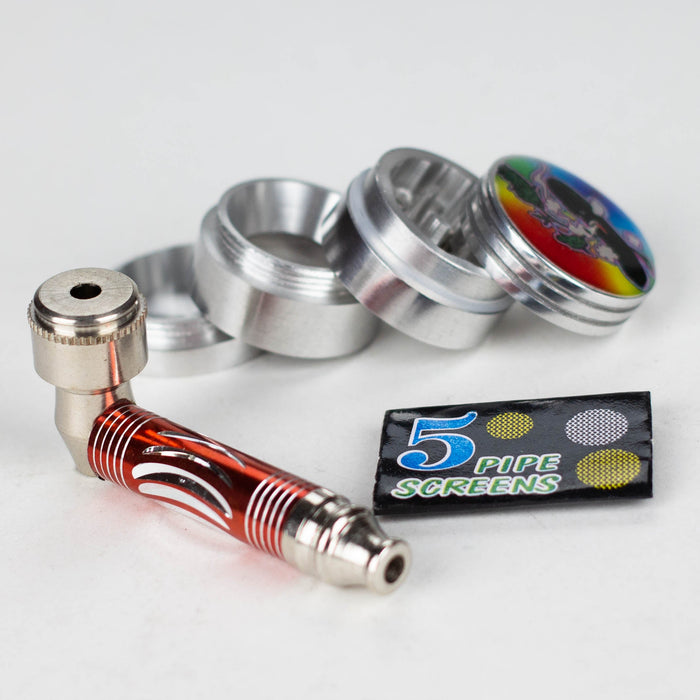 2.5" Metal Pipe with screen and grinder pack | Jupiter Grass