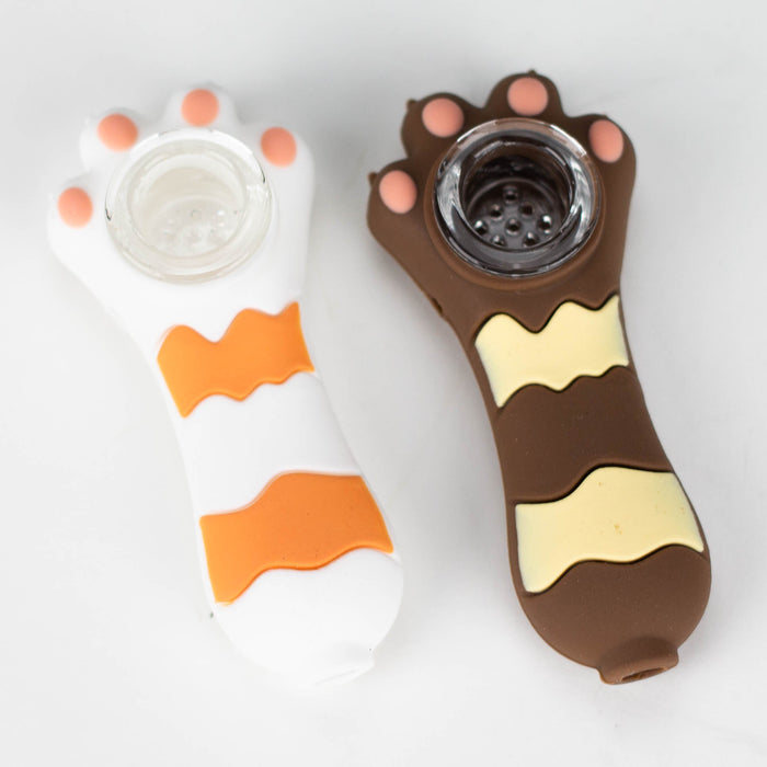 3.2" Silicone cat paw hand pipe | Jupiter Grass