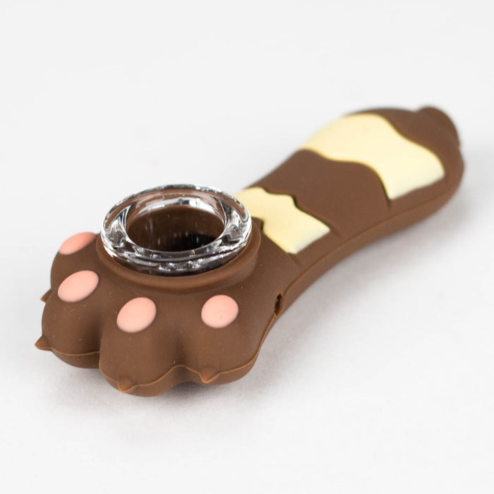 3.2" Silicone cat paw hand pipe | Jupiter Grass