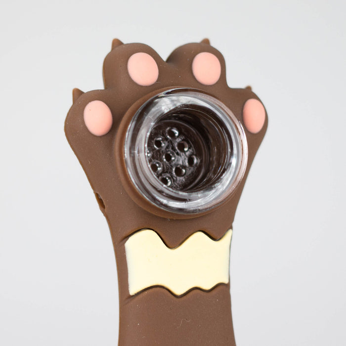 3.2" Silicone cat paw hand pipe | Jupiter Grass