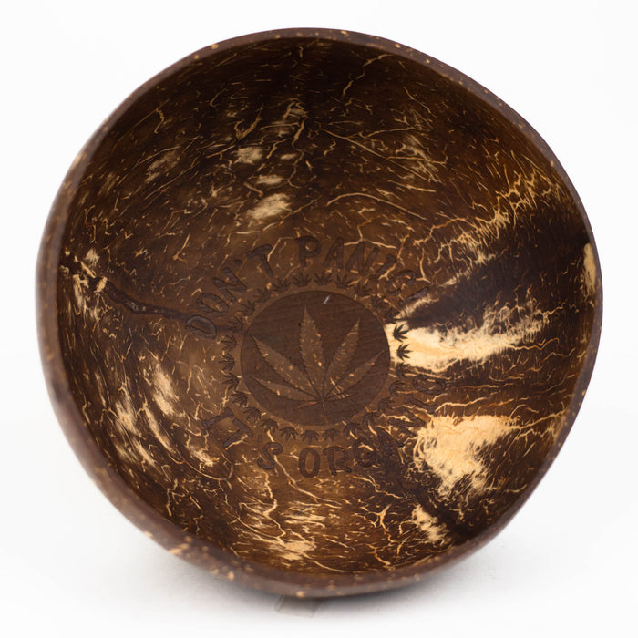 Organic Coconut shell  "Don't Panic It's Organic" Mixing Bowls | Jupiter Grass
