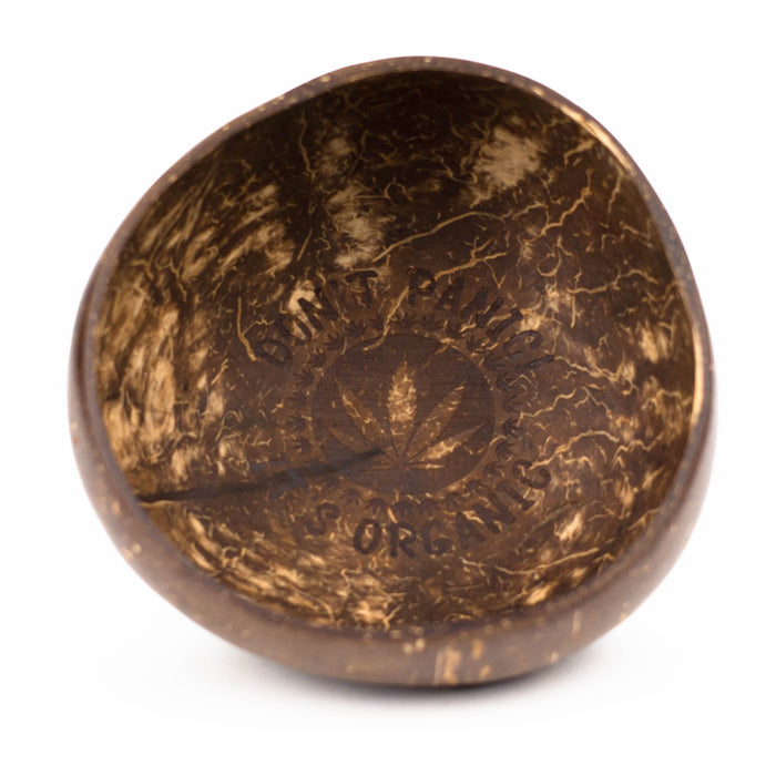 Organic Coconut shell  "Don't Panic It's Organic" Mixing Bowls | Jupiter Grass
