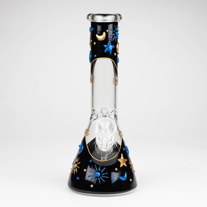 10" 3D Sky Design Glass Beaker Bong
