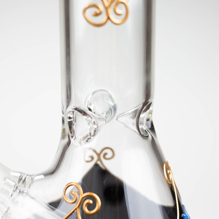 10" 3D Sky Design Glass Beaker Bong