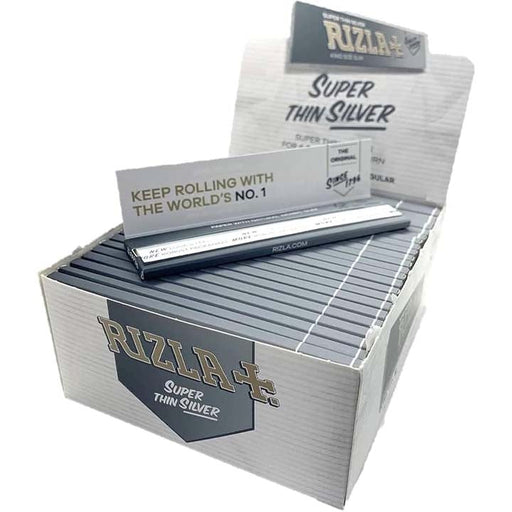 Rizla | Super Thin Silver King Size Box Of 50 | Jupiter Grass