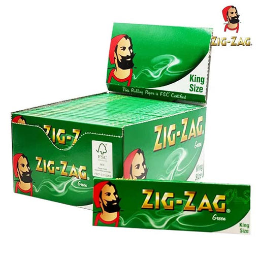 Zig Zag Green King Size Slim Rolling Papers | Jupiter Grass