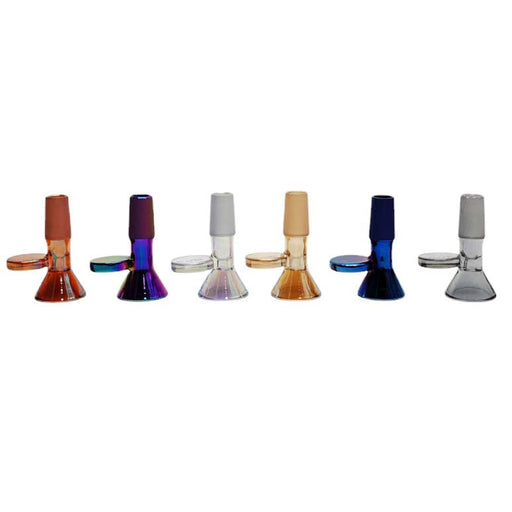 14mm Joint Electroplated Glass Bowl With Gold Logo | Jupiter Grass