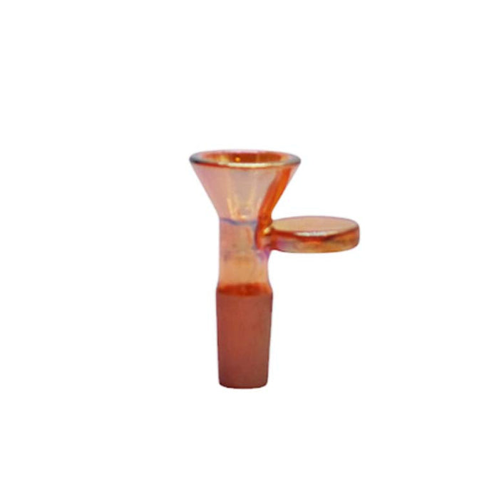 14mm Joint Electroplated Glass Bowl With Gold Logo | Jupiter Grass