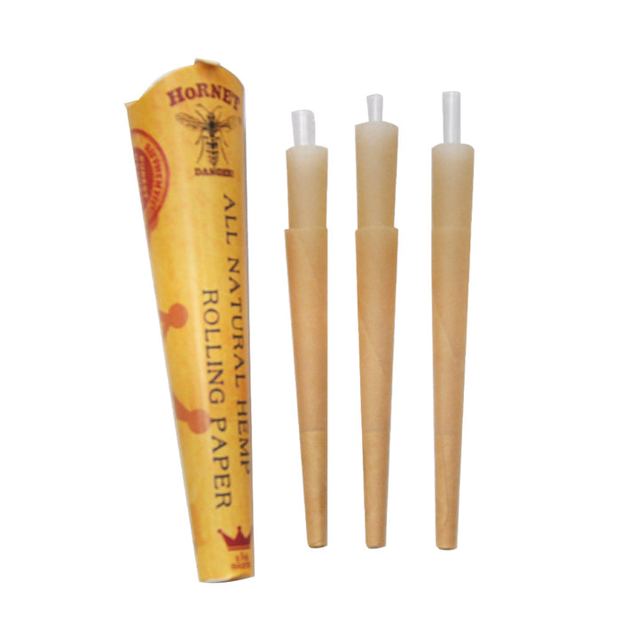 HORNET | 1-1/4 Size Natural Pre-Rolled Paper Cones 6 x 24CT | Jupiter Grass