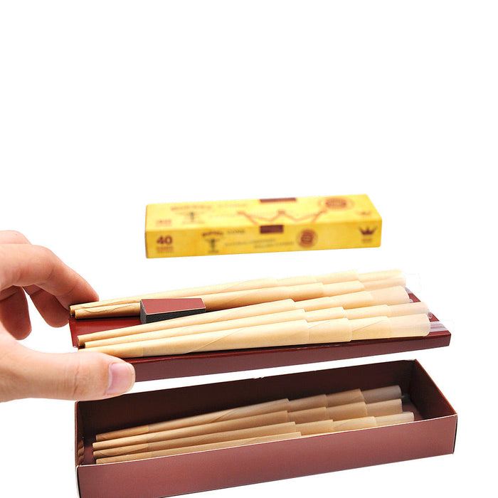 HORNET | Natural Unrefined King Size Pre Rolled Paper Cones Smoking 40 Pack Cone | Jupiter Grass