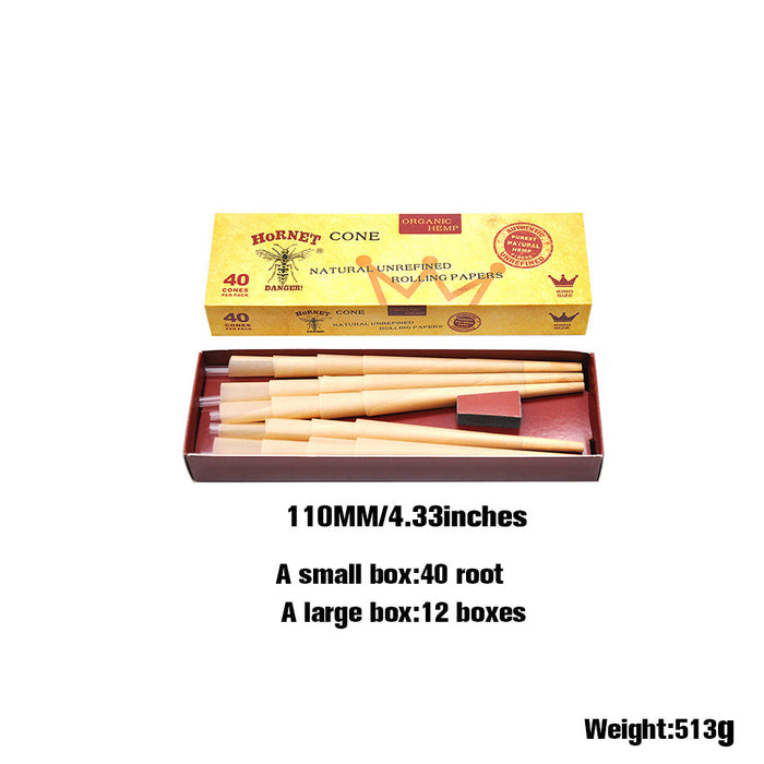 HORNET | Natural Unrefined King Size Pre Rolled Paper Cones Smoking 40 Pack Cone | Jupiter Grass