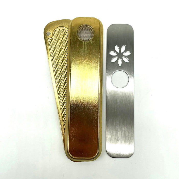 Classic Flat Metal Pipe For Dry Herb [PIP790] | Jupiter Grass