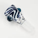 Shine Glassworks | Dichro Vacstack 14mm  3 Hole bowl - made in Canada | Jupiter Grass