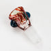 Shine Glassworks | Dichro Vacstack 14mm  3 Hole bowl - made in Canada | Jupiter Grass