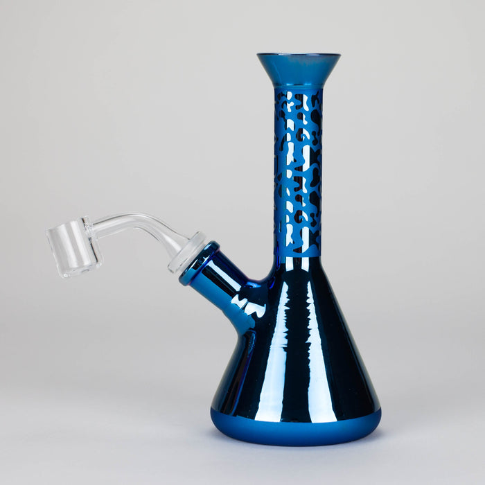 Karma | 7" Metallic Sandblasted Beaker Glass Dab Rig | Jupiter Grass