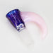 Shine Glassworks | 14mm 3 Hole Dichroic Bowl with coloured Horn  - Made in Canada | Jupiter Grass