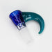 Shine Glassworks | 14mm 3 Hole Dichroic Bowl with coloured Horn  - Made in Canada | Jupiter Grass