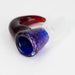 Shine Glassworks | 14mm 3 Hole Dichroic Bowl with coloured Horn  - Made in Canada | Jupiter Grass