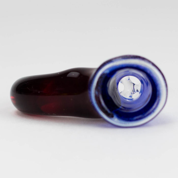 Shine Glassworks | 14mm 3 Hole Dichroic Bowl with coloured Horn  - Made in Canada | Jupiter Grass