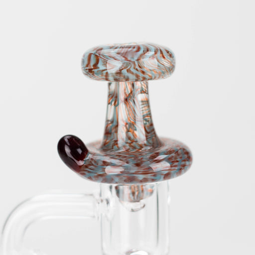 Shine Glassworks | Large Latticino Directional Carb Cap - Made in Canada | Jupiter Grass