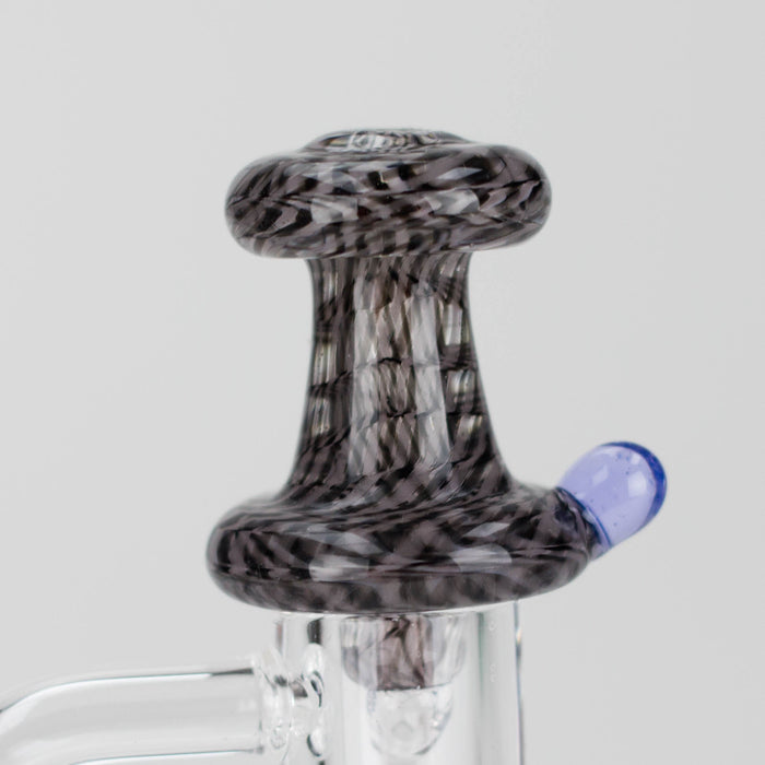 Shine Glassworks | Large Latticino Directional Carb Cap - Made in Canada | Jupiter Grass