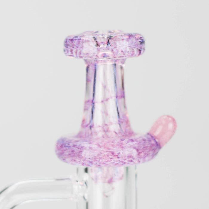 Shine Glassworks | Large Latticino Directional Carb Cap - Made in Canada | Jupiter Grass