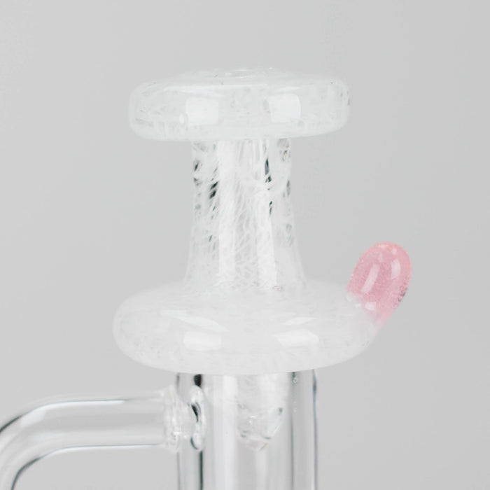Shine Glassworks | Large Latticino Directional Carb Cap - Made in Canada | Jupiter Grass