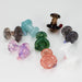 Shine Glassworks | Large Latticino Directional Carb Cap - Made in Canada | Jupiter Grass