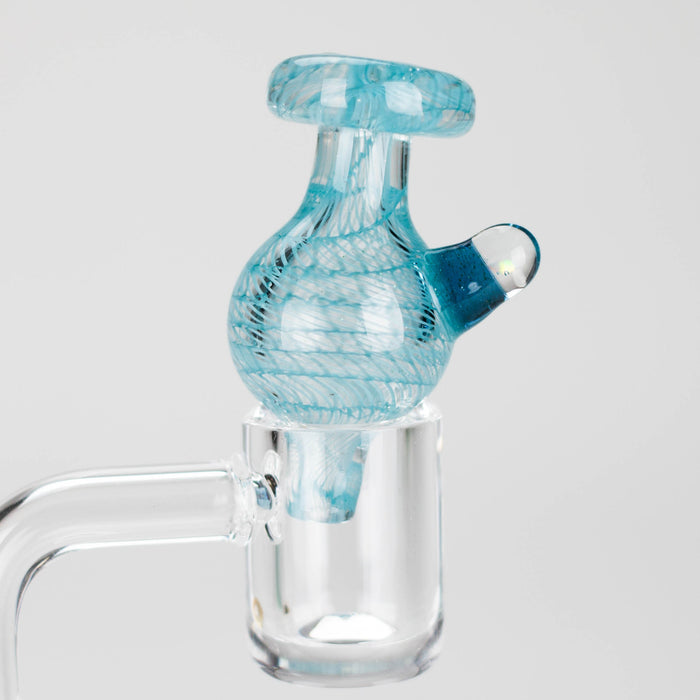 Shine Glassworks | Latticino Bubble Carb Cap - Made in Canada | Jupiter Grass