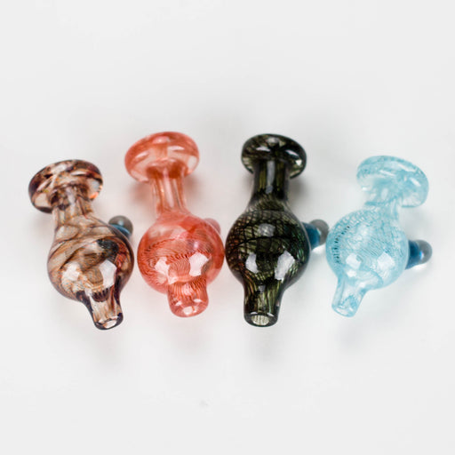 Shine Glassworks | Latticino Bubble Carb Cap - Made in Canada | Jupiter Grass