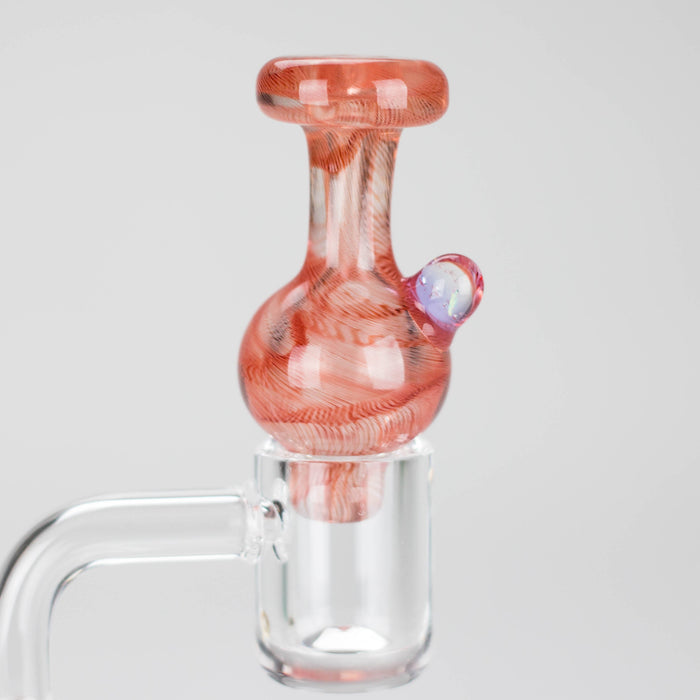 Shine Glassworks | Latticino Bubble Carb Cap - Made in Canada | Jupiter Grass