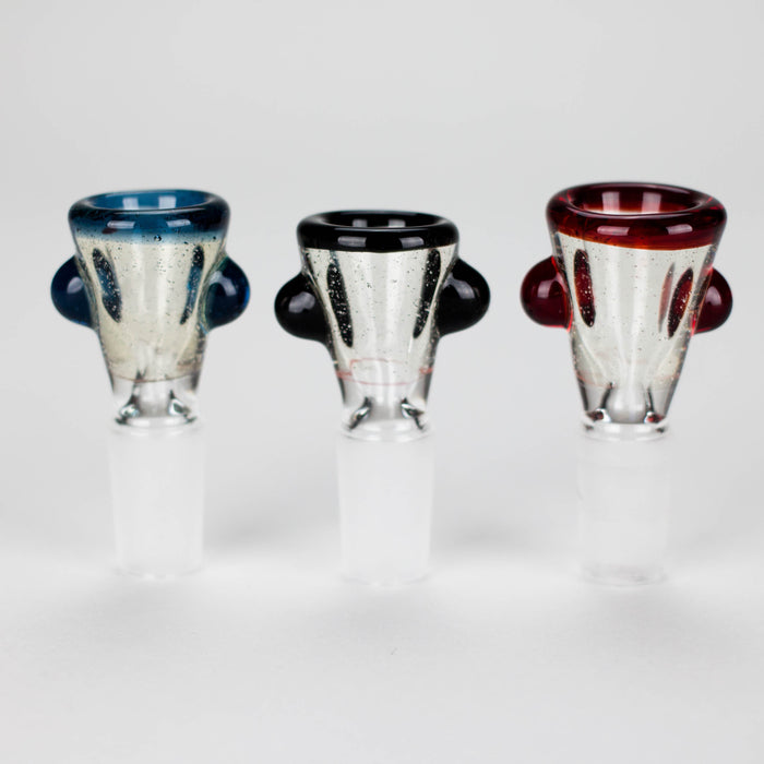 Shine Glassworks | UV Flare Bowl with Lip Wrap  - Made in Canada | Jupiter Grass